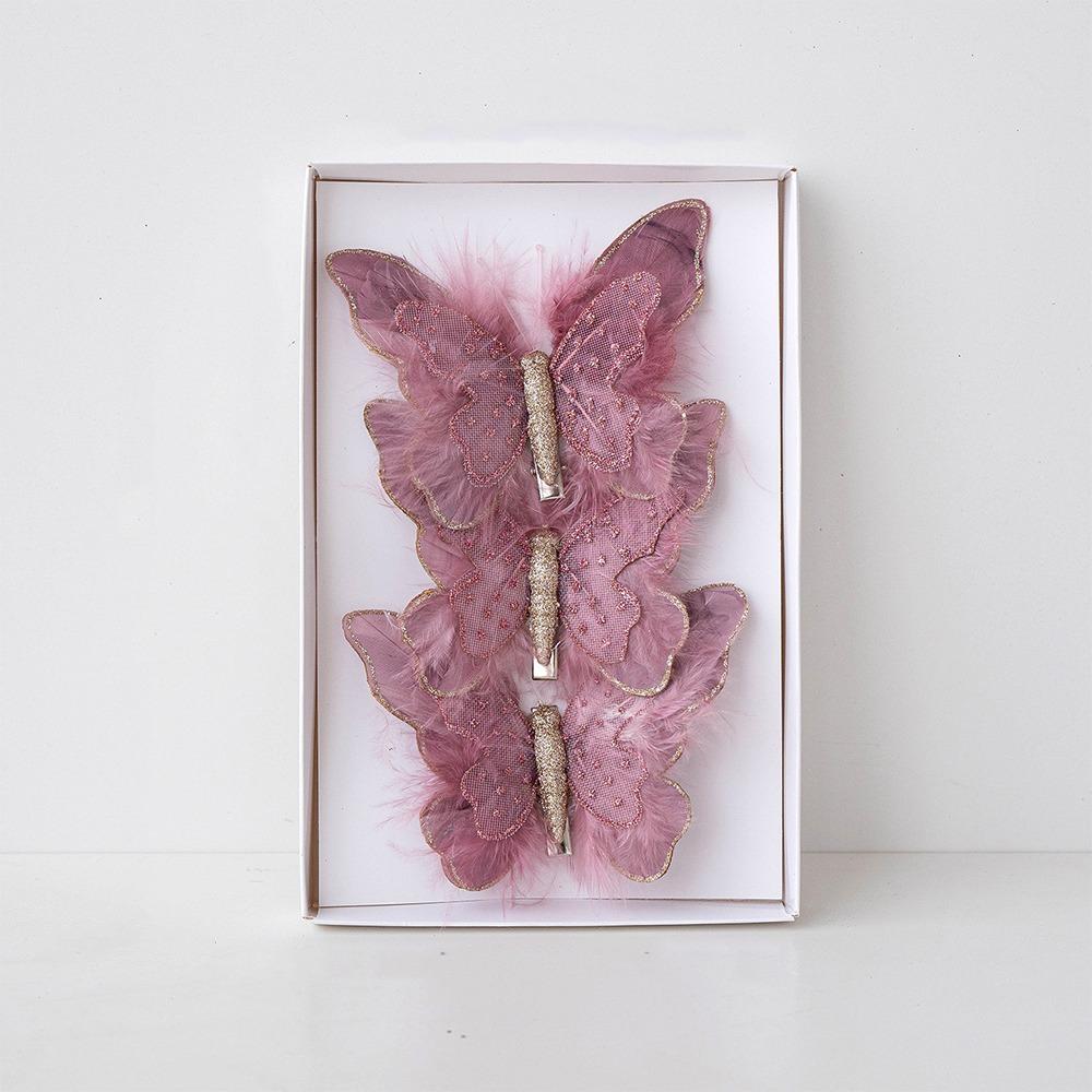 Glitter Artificial Butterfly Sequins Butterfly Tree Decoration  Home Decoration