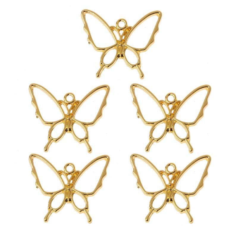 Butterfly Pendant UV Resin Crafts Blank Frame For DIY Necklace Jewelry Making
