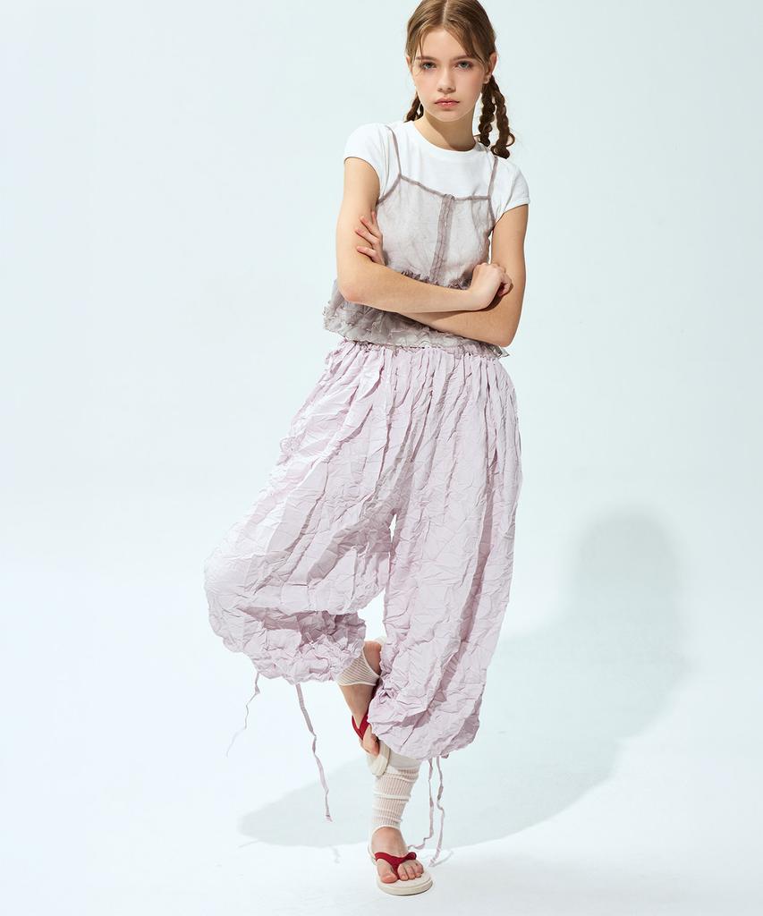 Waiowai Wrinkle Harem String Pants_2 Colors