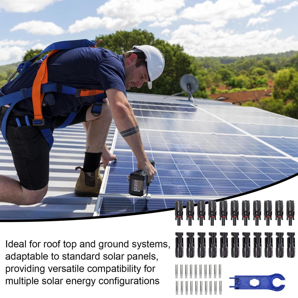 10Pair MC4 Photovoltaic Solar Connectors Efficiency Waterproof Male And Female Wire Cable Connector For Solar Cable Home Outdoor