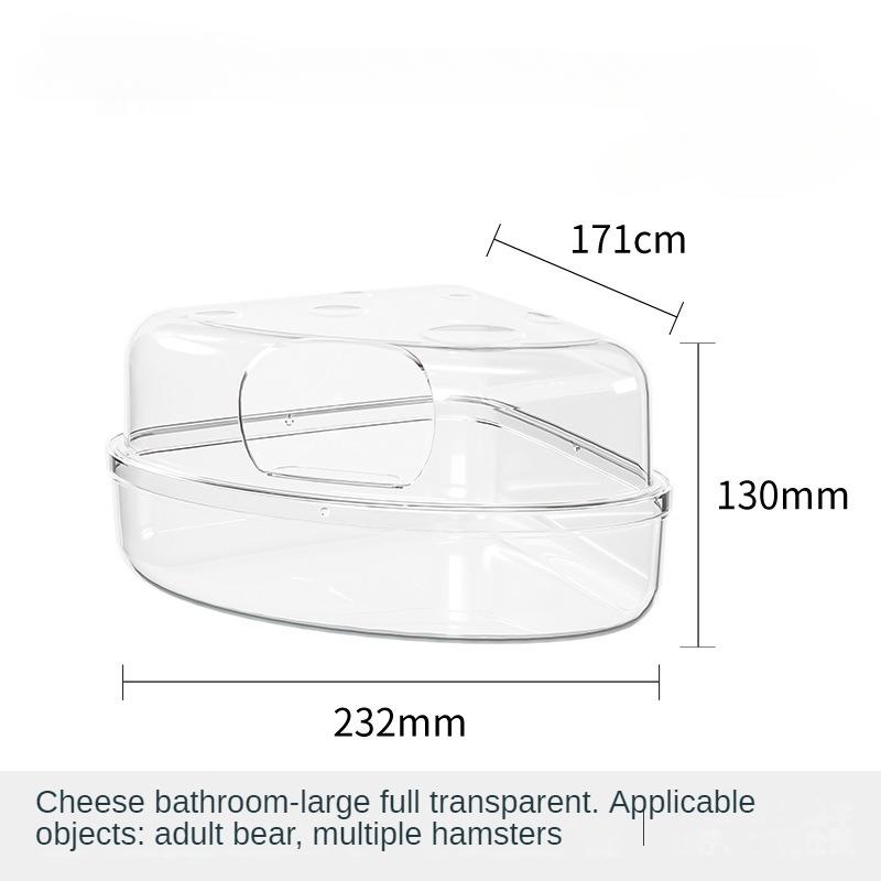 New Creative Golden Bear Bath Scenery Small Pet Supplies Cheese Bath Hamster Bath Sand Toilet Dual Purpose Urine Sand Basin
