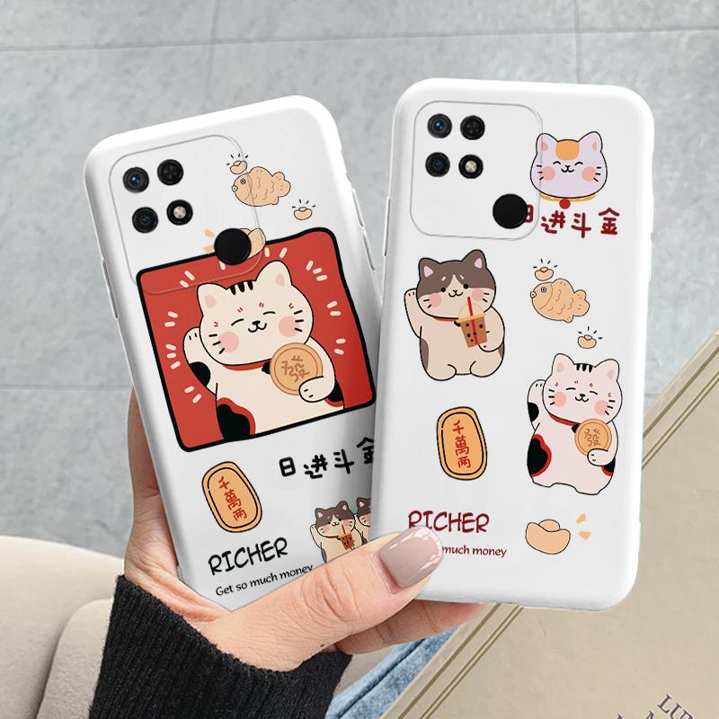 For Redmi 10C 10 C Back Cover Protective Case Soft Silicone Cute Cartoon Cat Frog Phone Case For Xiaomi Redmi 13C 14C 12C Coque