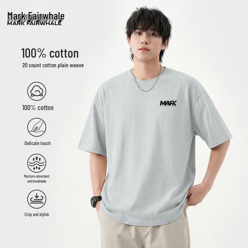 MARK FAIRWHALE Men's Letter Print Short Sleeve T-Shirt