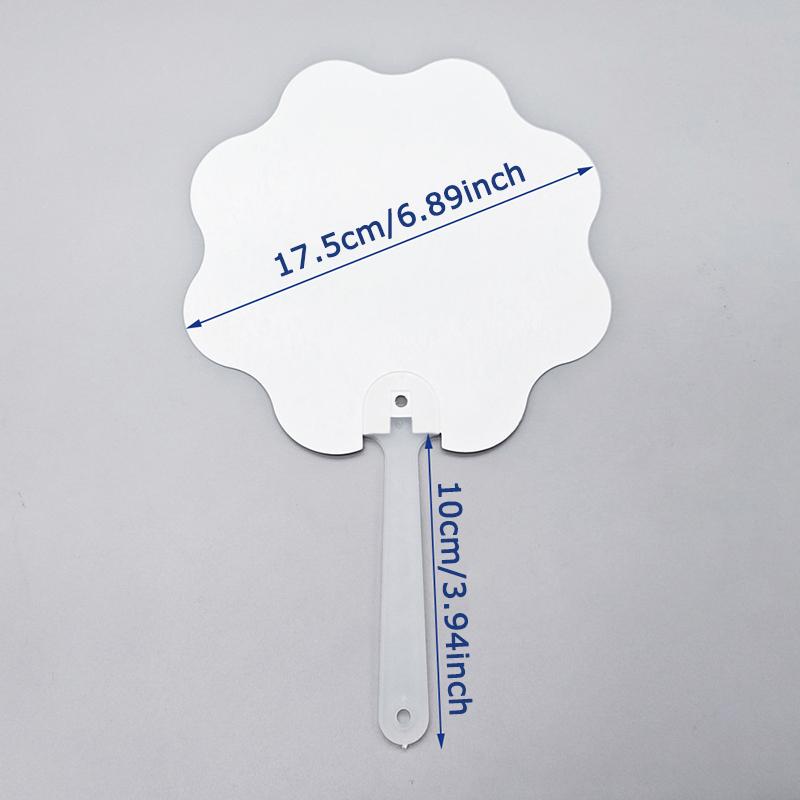 WTEMPO Heat Sublimation Handheld Blank Fans DIY Double-sided Painted Fans for Summer Outdoor Activity Party Decor Fans for Wedding Birthday Christmas