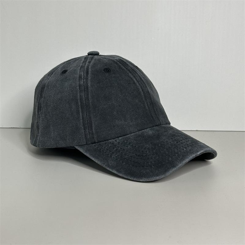 Breathable Solid Color Baseball Cap Women's New Empty Top Retro Sunshade Cap Men's Face Small Versatile Hat Women