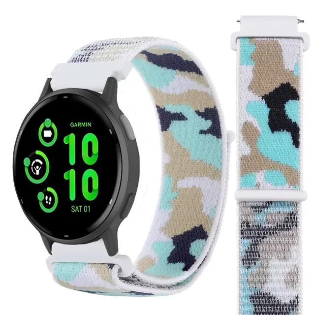 20mm 22mm Nylon Loop Strap for Garmin Forerunner 55 165 965 265 265 Music Venu 3/2 Bracelet Band for Garmin Active/Vivoactive 5