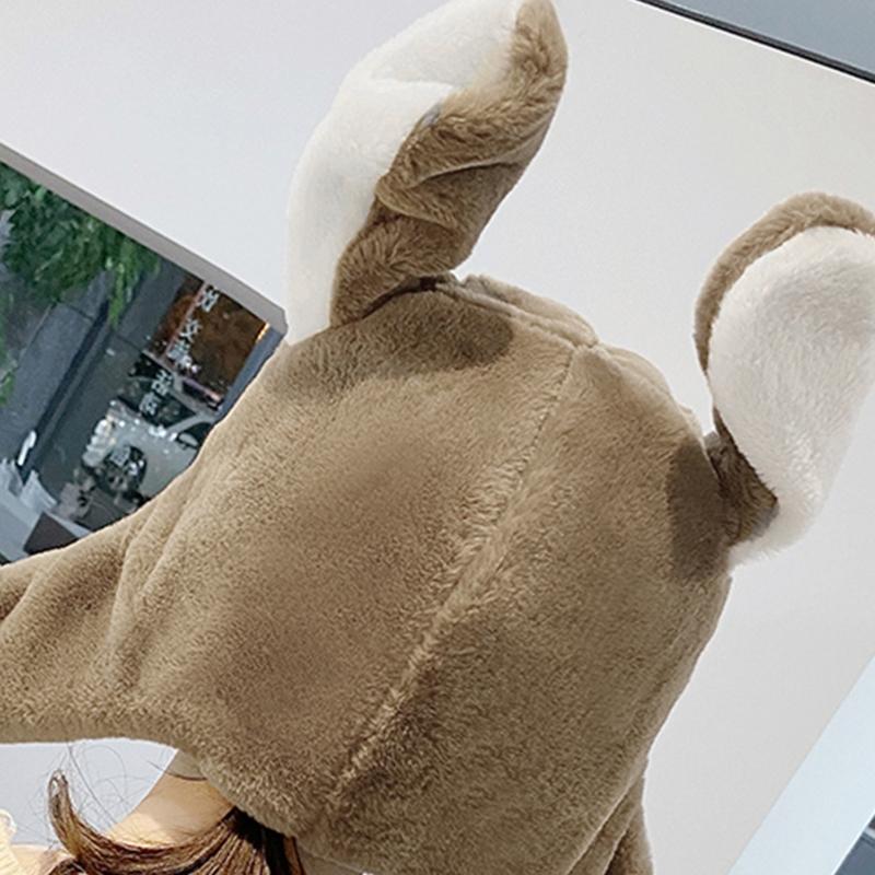 Rabbit Hat Ear Moving Jumping Hat Cute Bunny Plush Hat Cap for Women Girls Cosplay Christmas Party Holiday Hat Props