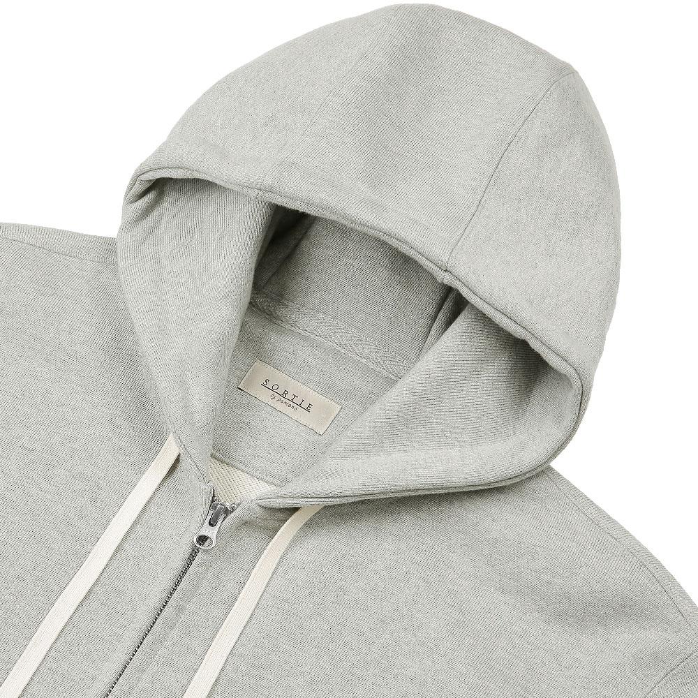 Sortie 2-Way Essential Sweat Hooded Zip-Up (Melange Gray)