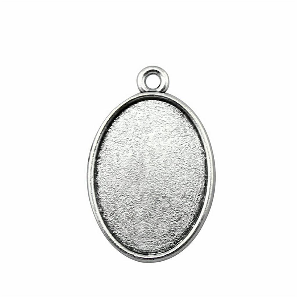 Accessories Parts Fit 18x25mm Oval Glass Cabochon Base Tray Bezel Wedding Jewelry Findings QA039