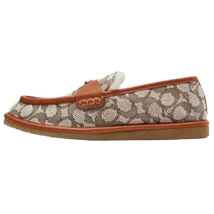 

Coach Лесные кожаные лоферы слипоны с круглым носком Женские лоферы Коричневые CW986-URC 36.5