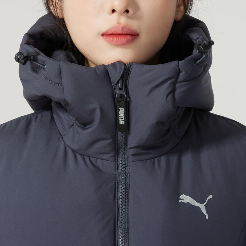 Puma Solid Color Warm Windproof Hooded Down Jacket Women Outerwear Black 629740-69