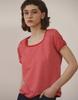 GIEMAR Square Neck Check Tee Red/Black/Blue