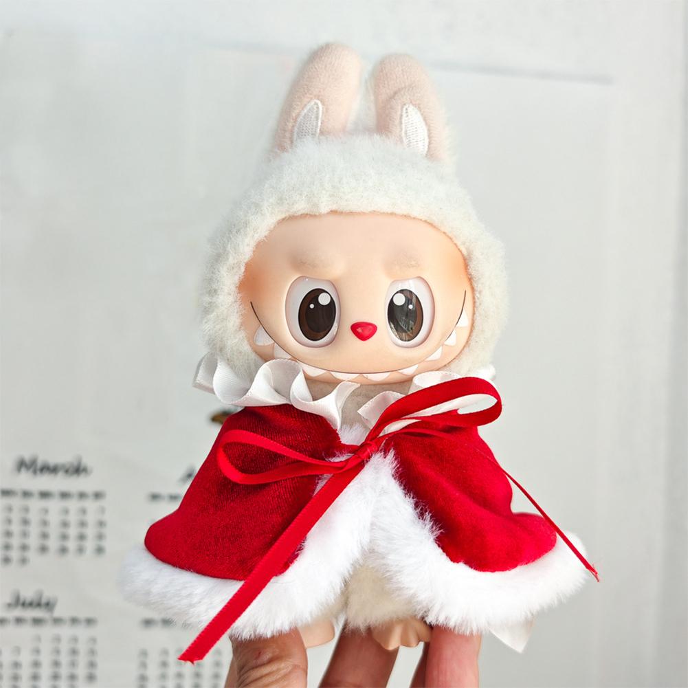 Clothes for 17cm Labubu Fashion Clothes Cape Bibs Cozy Miniature Clothes Doll Mini Fashion Accessories