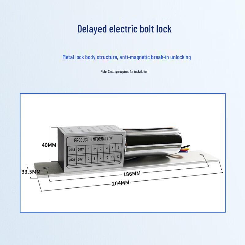 Realand Face Recognition Electric Bolt Lock Set for Framed Glass Doors CN plug (adapter included)