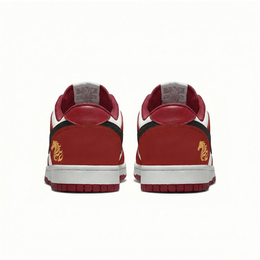 Nike Big Lemon Joy Abrasion Resistant Breathable Low top Skateboard Shoes Men's Red 355152-150(Team778-)