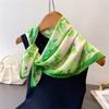 Fashion Floral Print Satin Hairbands Scarf Women 2026 New Elagant Bandana Neck Kerchief Head Bands Foulard Female Scarfs