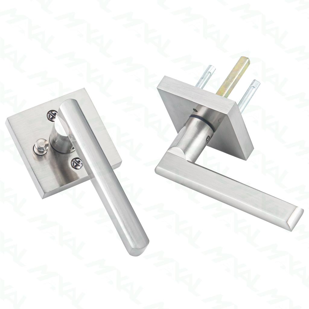 High Quality Waterproof Zinc Alloy Matt Black Handle Key Operated Interior Door Lever Lock for Privacy Bathroom