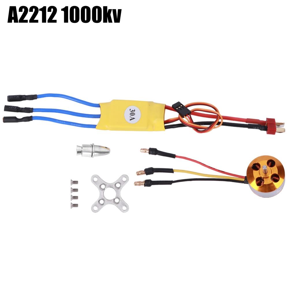 

30A ESC Yellow A2212 KV1000 KV1400 KV2200 Brushless Motor for Remote Control Drone(A2212 KV1400