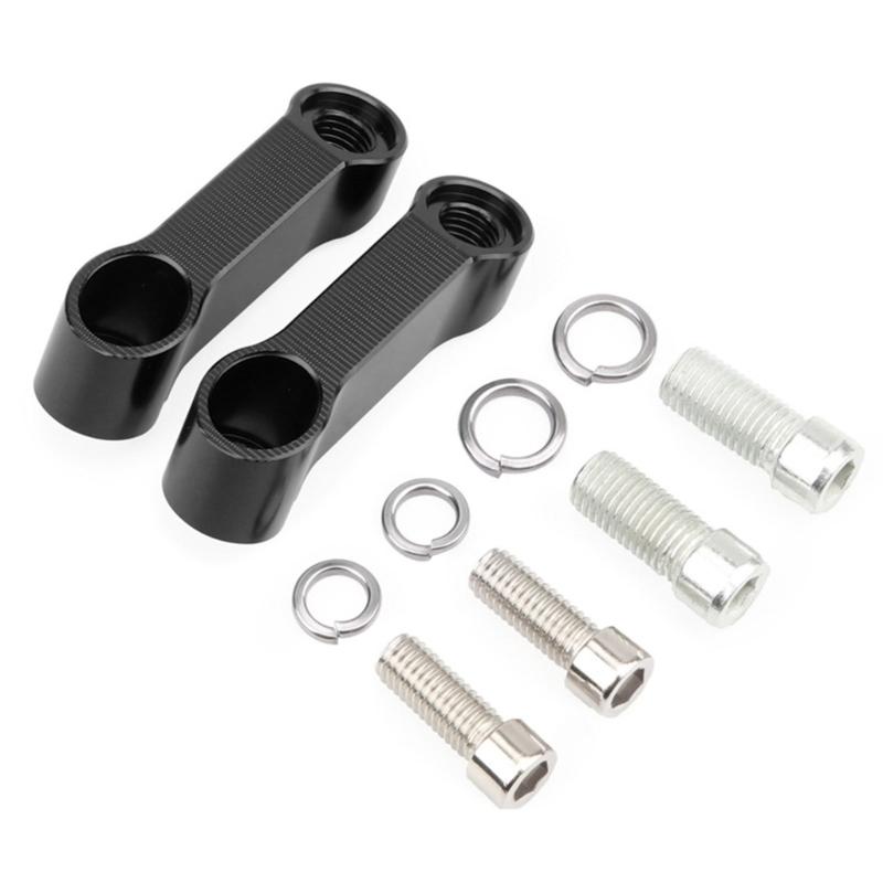 Adjustable Motorcycle Rear View Mirror Risers Extender Base Screw Bracket for Elevated View, Superior Riding Experience