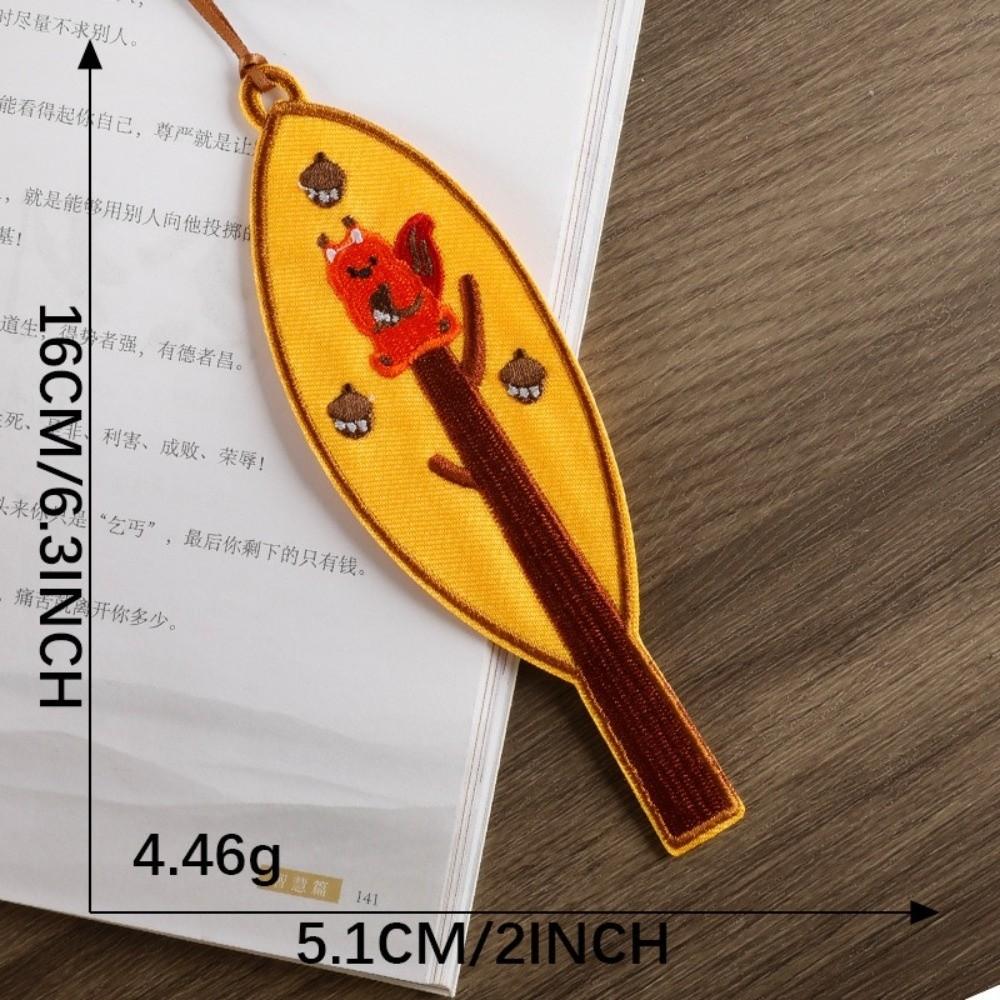 with Rope Embroidery Bookmarks Fabric DIY Decor Cloth Patches Cute Fabric Page Marker  Reading Gift