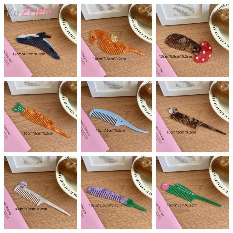 1PC Cute Creative Cartoon Anti-static Acetate Hair Comb Lovely Hair Care Hairdressing Combs Head Massage Hairbrush Tool Accessor
