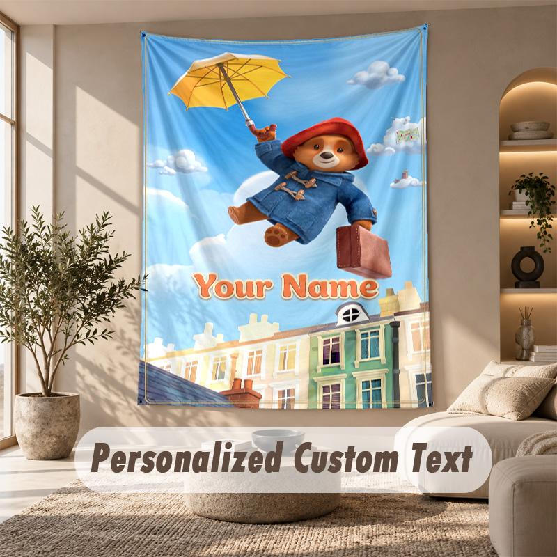 Paddington Tapestry, Personalized Custom Text, Wall Hanging Tapestry For Living Room Home Wall Decor
