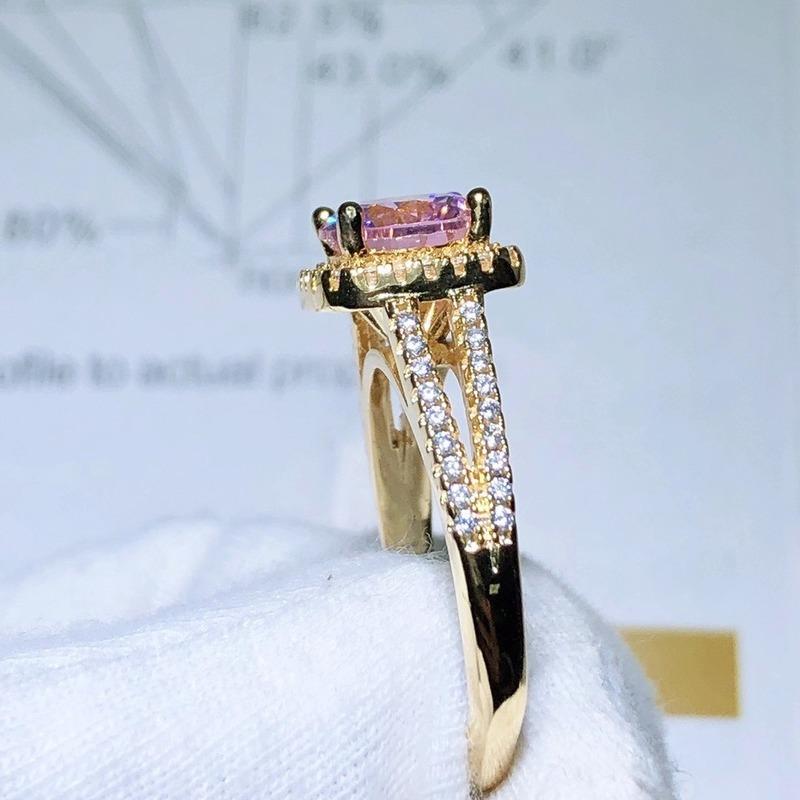 Sace Gems Klasyczny pierścionek z cyrkonią ze stopu miedzi Biżuteria damska Wedding Party Prezent Otwarty