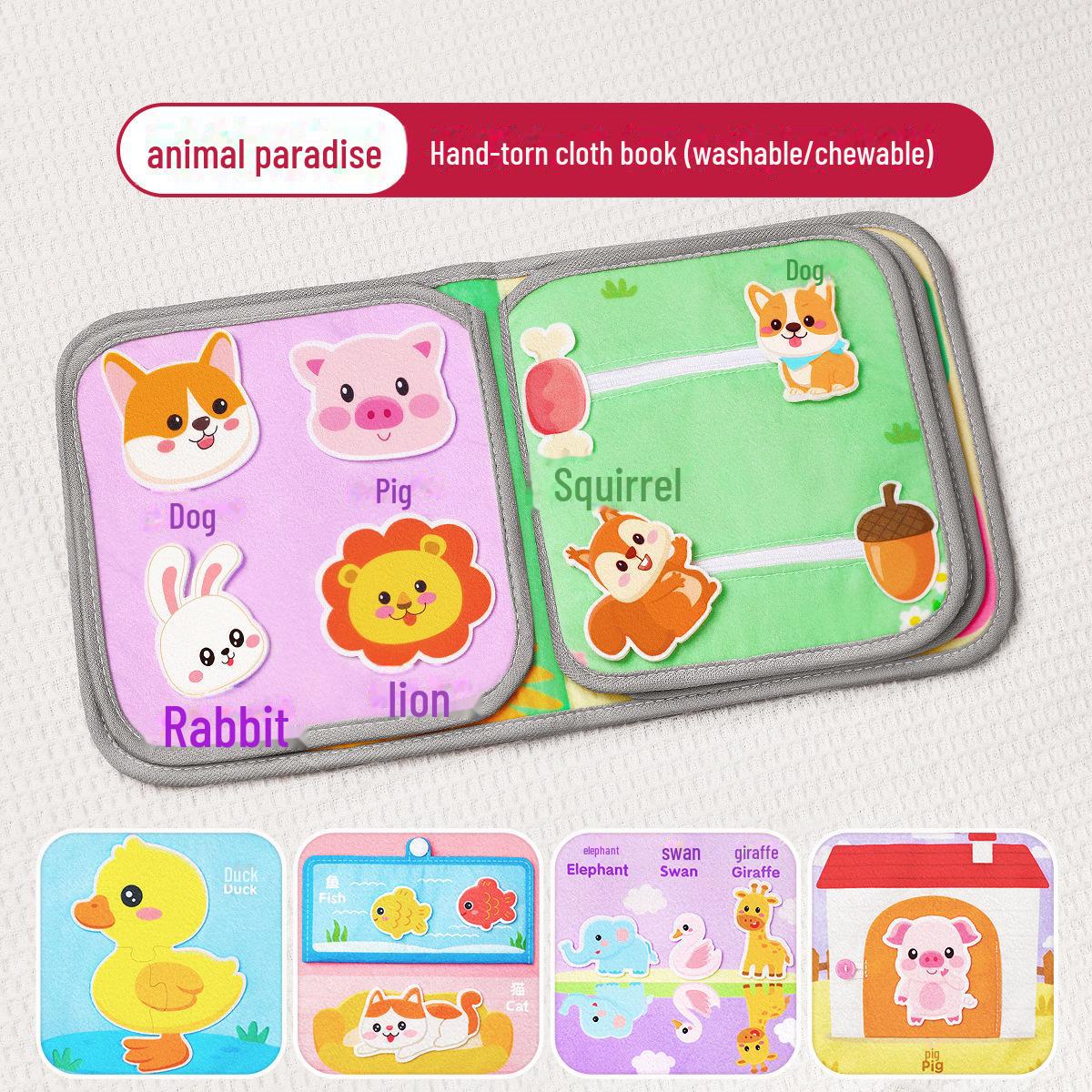 

Книга из прочной детской ткани: Жевательная и прочная, для детей от 0 до 3 лет, тихая книга для раннего обучения.