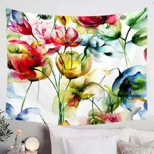 Tapestry water painting with full flowers 75x100 чёрный