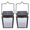 2PCS 3D Solar Lantern Rain Proof Weather Proof Flickering Outdoor Lantern for Garden Patio