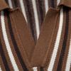 Summer Men's Striped Knit Polo Shirt Short Sleeve Casual Top