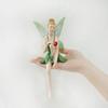 Fee Hars Beeldje, Zittend Elf Figuurtje, Tuin Bloempot Rand Ornament, Landschap Ambacht Decoratie