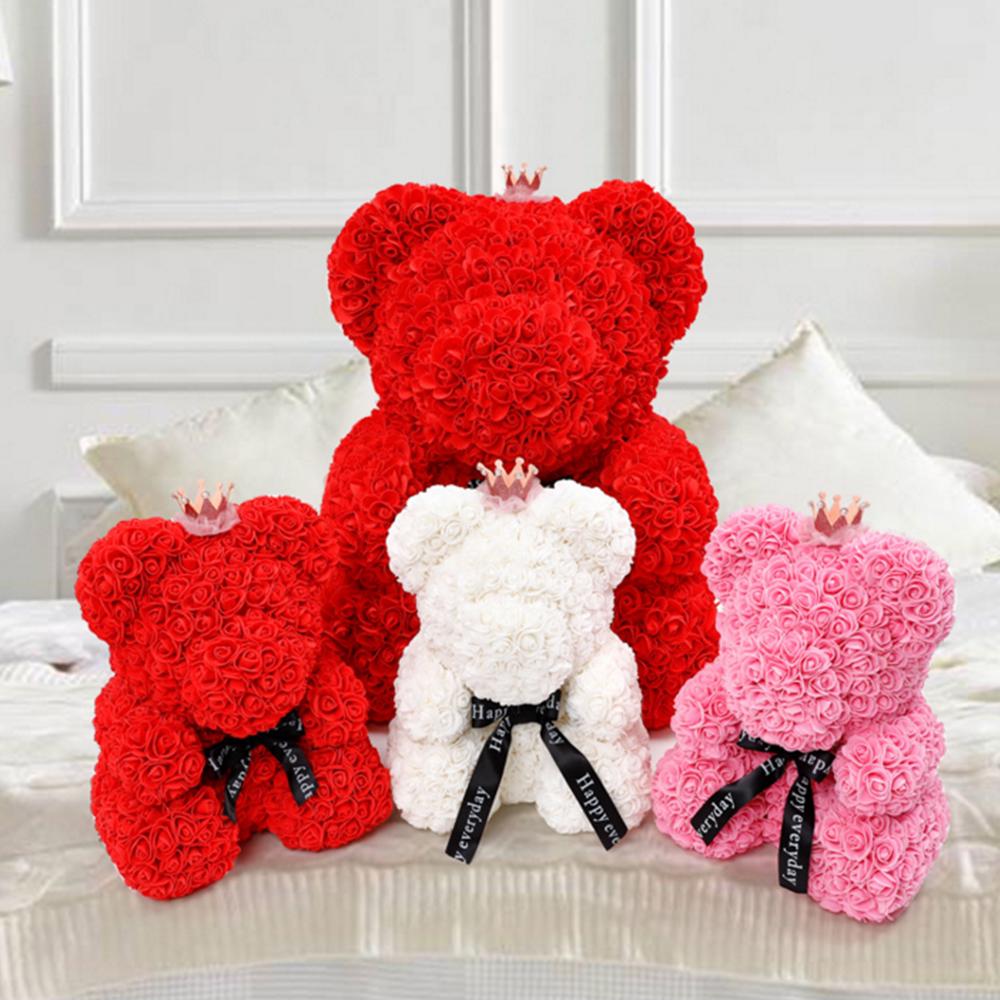 Wedding Rose Flower Gift Box Bouquet Bear Plush Doll Gift Day Valentine's D8P1 Wedding Rose Flower Gift Box Bouquet Bear Plush Doll Gift Day Valentine's D8P1