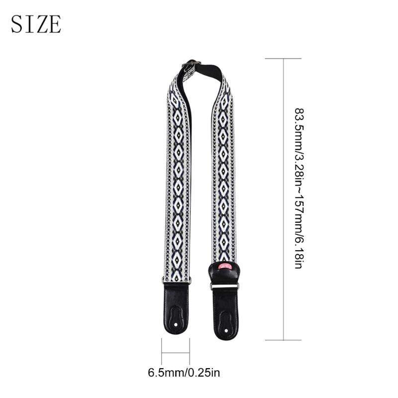 PU Leather Ends Comfortable Strap Acoustic Guitar Bass Strap Belt Accessories
