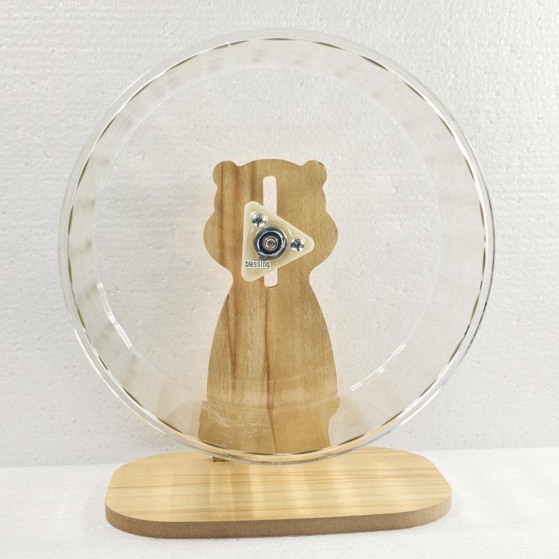 

Super Silent 24cm Hamster Running Wheel for Golden Hamsters - Large Roller Pet Toy Diameter 21cm/Silent/Transparent Wheel