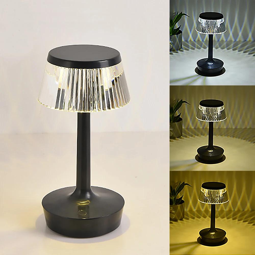 Křišťálová stolní lampa Kreativní houba Ložnice Noční světlo Dotykové nabíjecí Atmosférické světlo Dárková lampa Drop Shipping