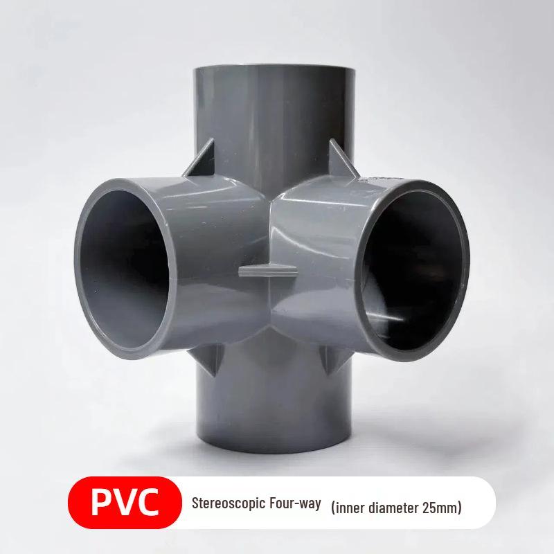 PVC Multi-Directional Shoe and Storage Rack Connector - 3D DIY 25/32mm Pipe Fittings (Tee, 4-Way, 5-Way, 6-Way)