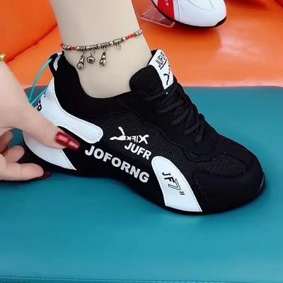 Mode Dames Casual Sneakers 2024 Zomer Nieuwe Mode Ademend Mesh Vetersportschoenen voor Dames Platform Dames Wandelschoenen