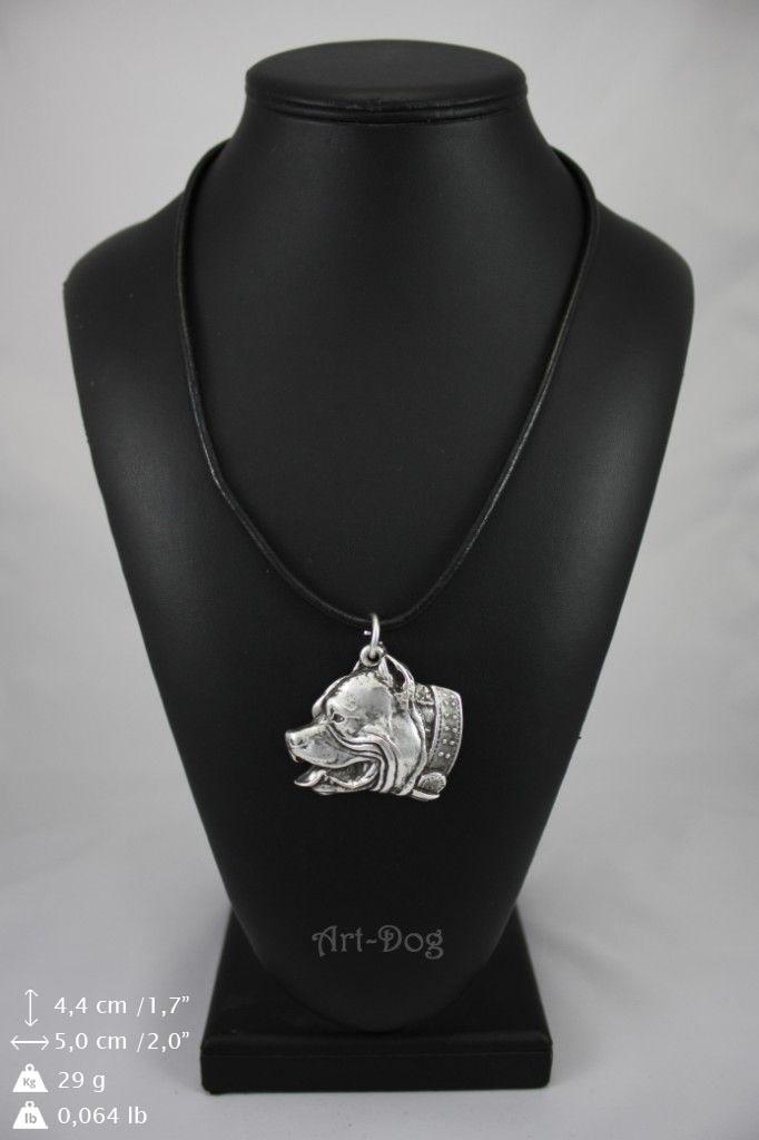 Pit Bull, American Pit Bull Terrier, Pitbull Terrier - Dog necklace in gift box, silver-plated locket for dog fan, striking pendant by Art-Dog brand