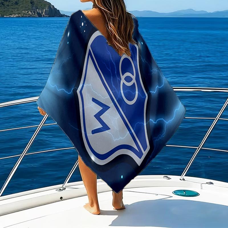 Blue Shield Emblem Millo-narios Beach Towel - Soft, Absorbent Microfiber, Lightweight, Ideal for The Beach, Parties, Travel, Camping fan gifts