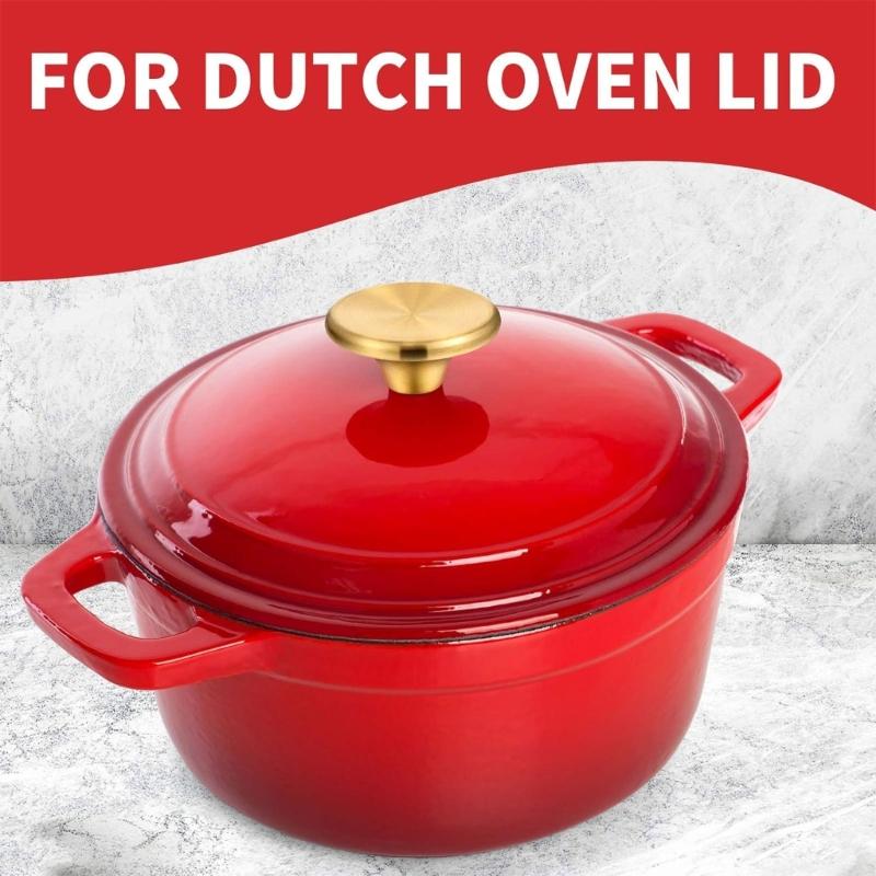 4 Stück Ofenknopf Ersatz Ofengeschirr Knopf Metallmaterial Ersatzknopf-Set Topfdeckelgriff Ersatzteile für Öfen