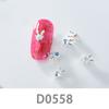 10Pcs Gold Silver Elk Antler Shape Alloy Diamond Nail Ornament Manicure Decoration Accessories