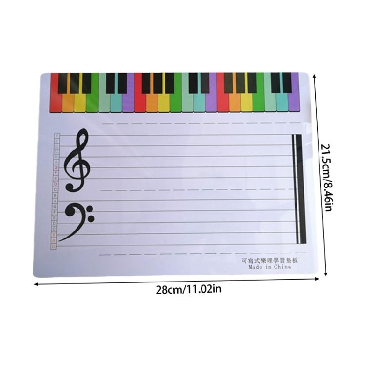 Professional Music Staff Learning Board Eraseable Music Notation Practice Board Safe PVC Materials For Educators uSE