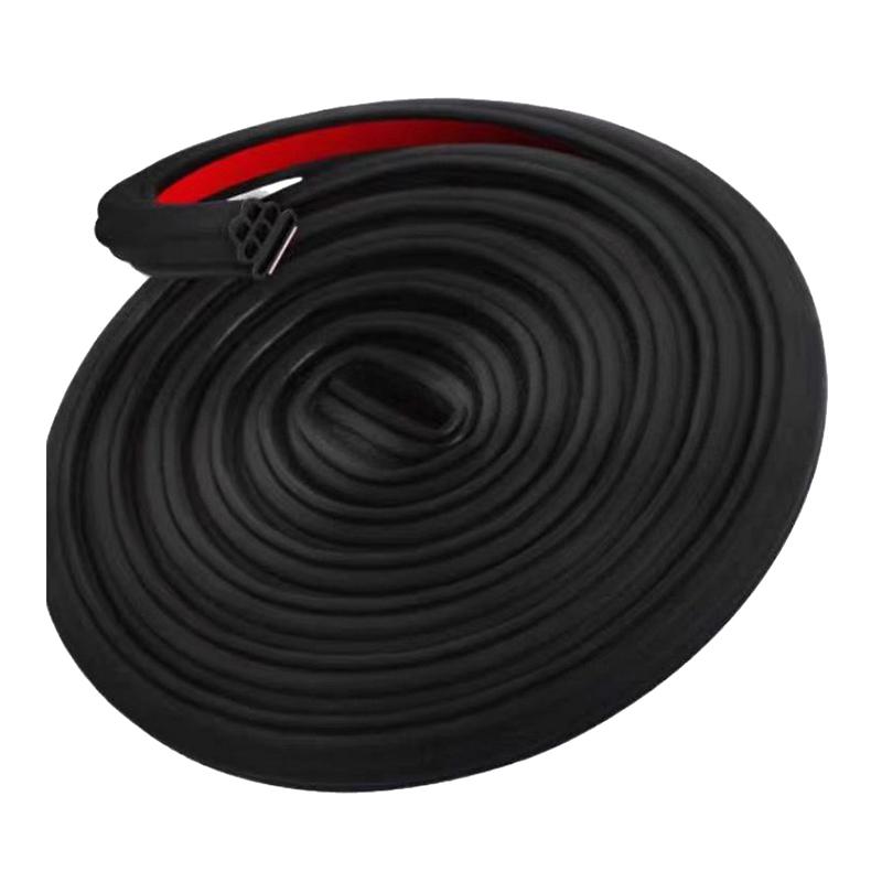 Car Rubber Seal Strips Three Layer Six Hole Thickened Auto Weatherstrips Soundproof Rubber Car Sealing Noise Insulation Strip