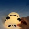 USB Rechargeable Panda LED Night Light Touch Sensor Silicone Patting Lamp Cartoon Children's Nightlight Toy Gift Bedroom Decor