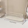 1pc Acrylic Cosmetic Brush Storage Box Transparent Makeup Brush Organizer Dustproof Holder Vanity Bathroom Accessories with Lid