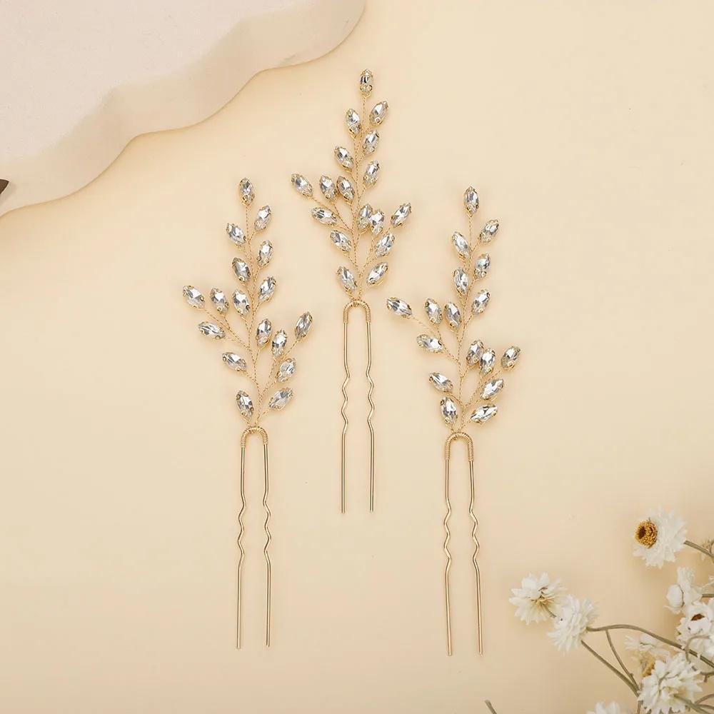 7 Farben Strass Haarnadeln Braut Blume Haarschmuck für Party Frauen Kopfschmuck Hochzeit Haaraccessoires