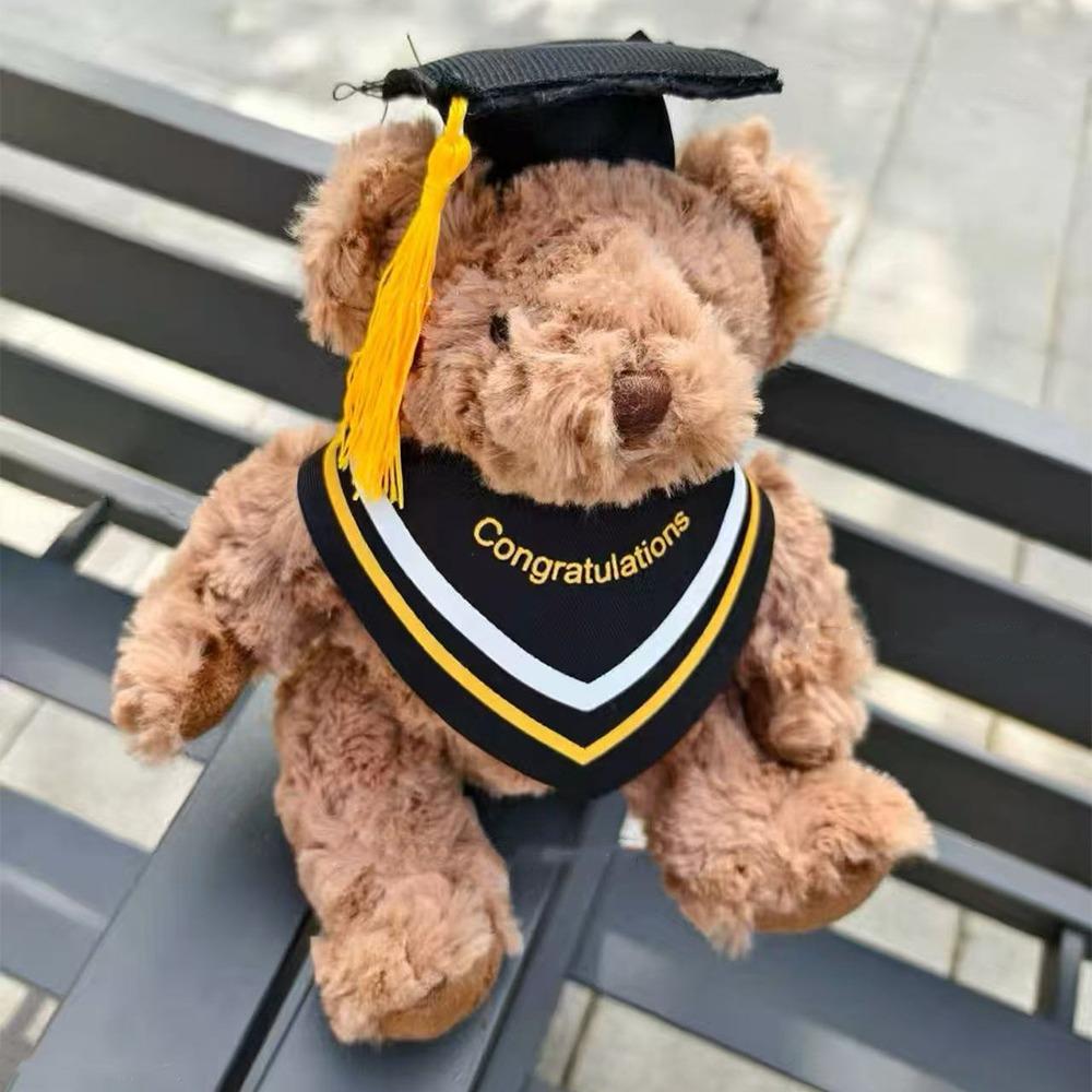 20cm Bear Plush Toy Cute Graduation Bear Lovely Bear Animal Doll  Kids Gift Style 1