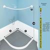 Retractable Arc Shower Curtain Kit