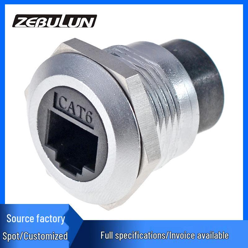 RJ45 CAT6 Round Female Module Connector for Data Network Extension Panel